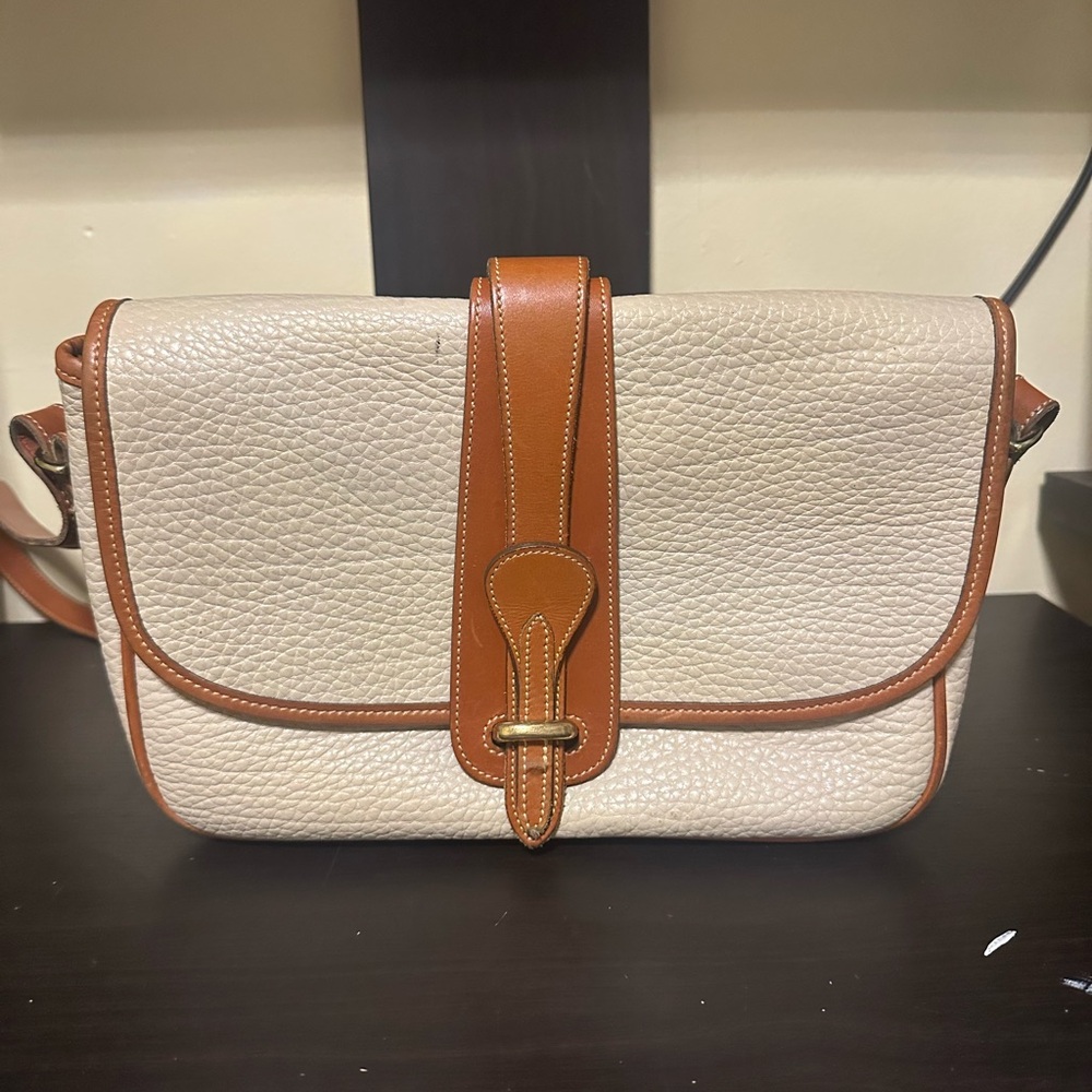Dooney & Bourke Cream and Tan Crossbody Bag